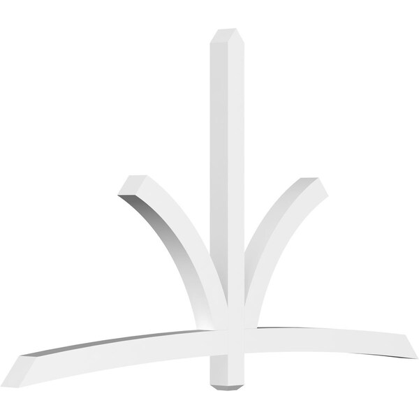 Ekena Millwork Davenport Architectural Grade PVC Gable Bracket, 96"W x 56"H x 4"D x 4"F, 14/12 Pitch GBP096X56X0404DAV00 - main